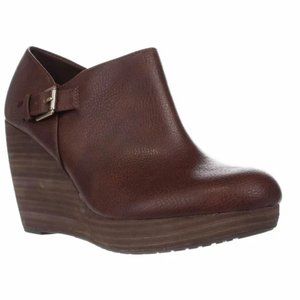 Dr. Scholl's Women's "Honor" Ankle Chelsea Wedge Booties Cognac 10